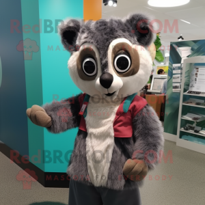 nan Lemur mascot costume character dressed with a Dress Shirt and Mittens