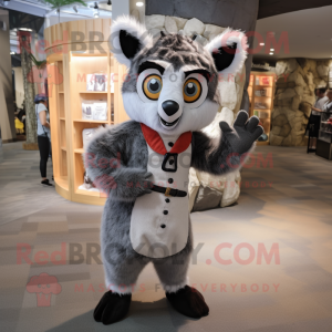 nan Lemur mascot costume character dressed with a Dress Shirt and Mittens