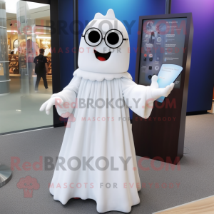 White Ghost maskot kostume...