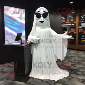 White Ghost maskot kostym...