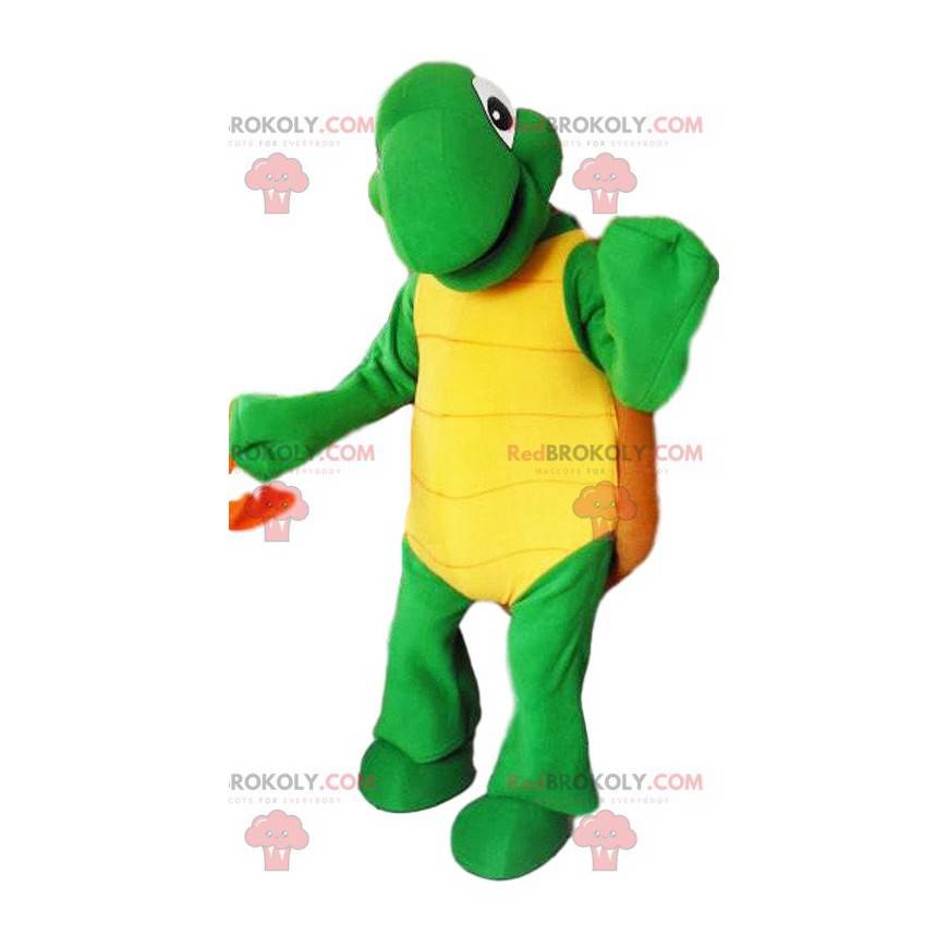 Maskot zelená želva a její hnědá skořápka - Redbrokoly.com Maskot zelená želva a její hnědá skořápka - Redbrokoly.com