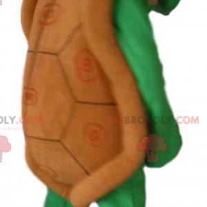 Mascot green turtle and its brown shell - Redbrokoly.com