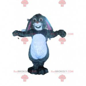 Grå kanin maskot med sine smukke floppy ører - Redbrokoly.com