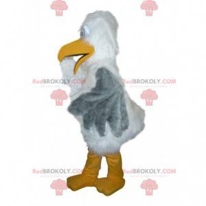 Majestueuze albatros mascotte wit en grijs - Redbrokoly.com