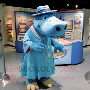 Blue Hippopotamus mascotte...