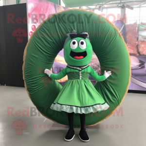 Skovgrøn doughnut maskot...