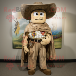 Brauner Cowboy Maskottchen...