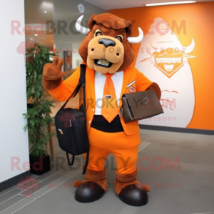 Orange Bison mascotte...