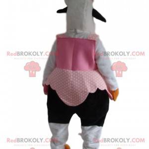Śmieszna krowa maskotka w stroju rolnika - Redbrokoly.com