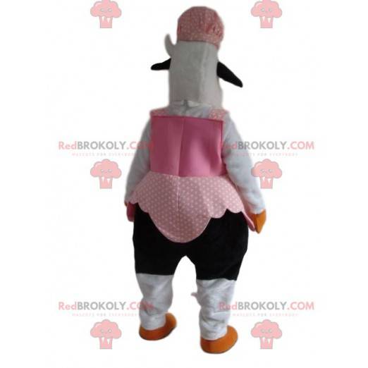 Funny cow mascot in farmer's outfit - Redbrokoly.com