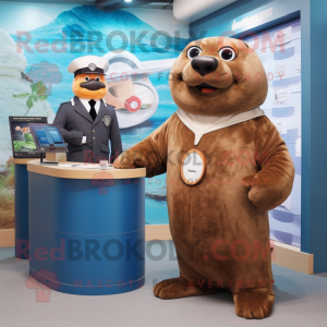 Brown Seal maskot drakt...