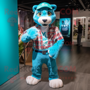 Turquoise Puma mascotte...