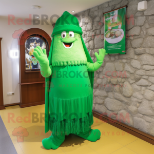 Green Irish Castle maskot...