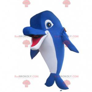 Mascotte de dauphin bleu fantastique - Redbrokoly.com