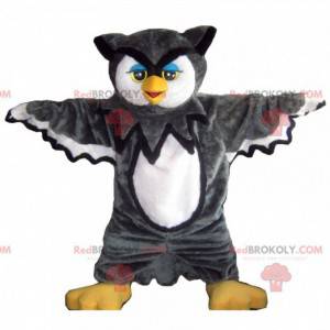 Surpreendente mascote coruja preta e branca - Redbrokoly.com