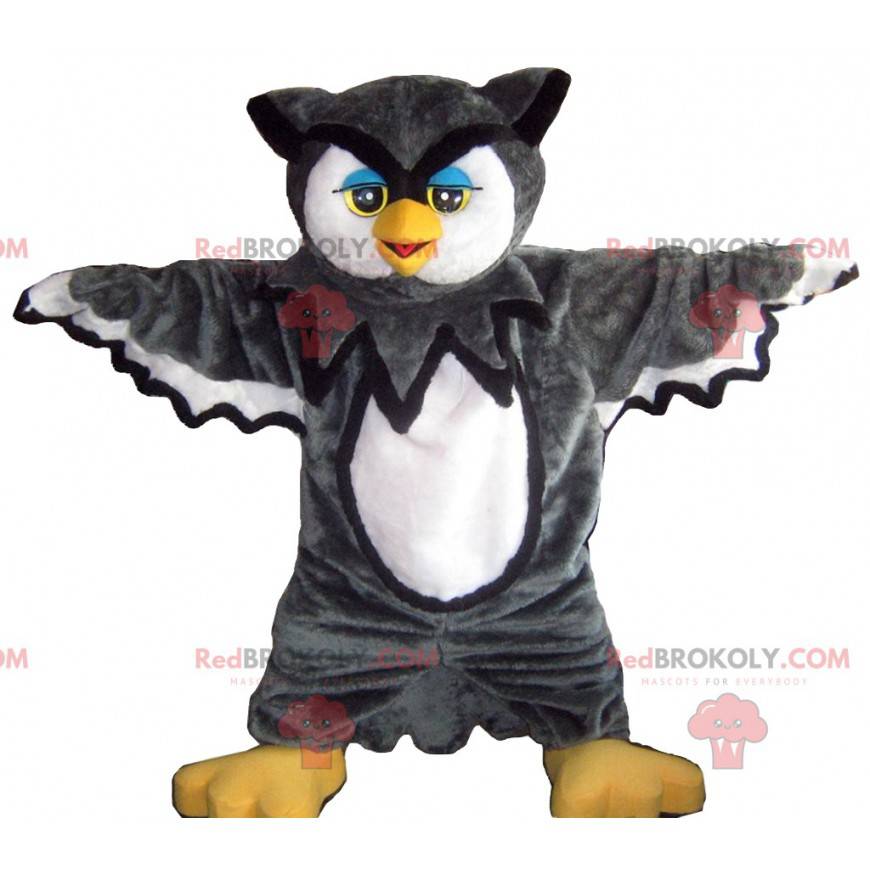Surpreendente mascote coruja preta e branca - Redbrokoly.com Surpreendente mascote coruja preta e branca - Redbrokoly.com