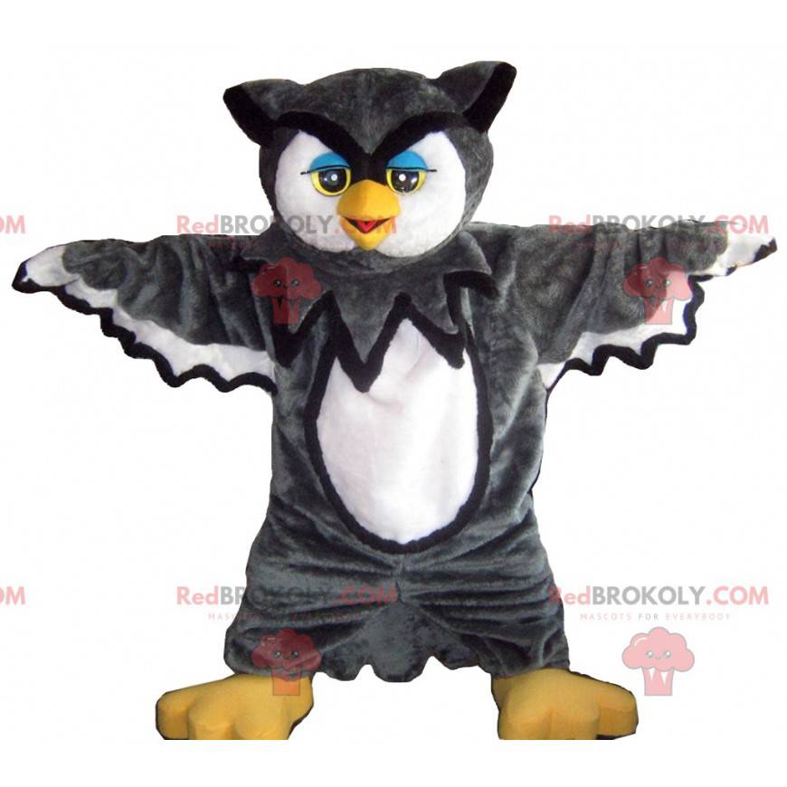 Surprising black and white owl mascot - Redbrokoly.com