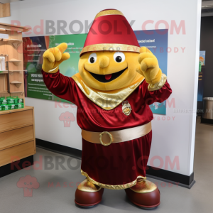 Maroon Pot Of Gold maskot...