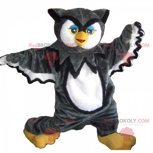 Mascotte de hiboux noir et blanc surprenant - Redbrokoly.com