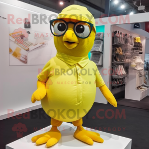 Lemon Yellow Pigeon maskot...