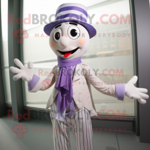 Lavendel Mime maskot...