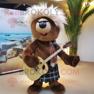 Brun sækkepibe maskot...