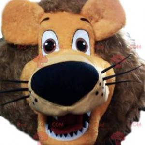 Mascotte de lion super fun avec sa crinière couleur de feu -
