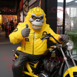 Citrongul Gorilla maskot...