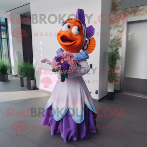 Purple Clown Fish maskot...