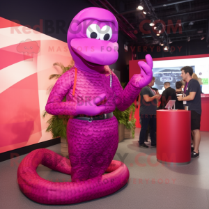 Magenta Snake mascotte...