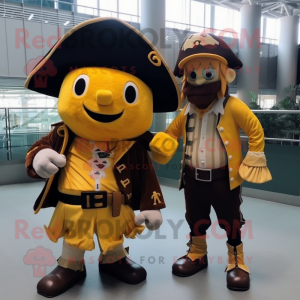 Gold Pirate maskot...