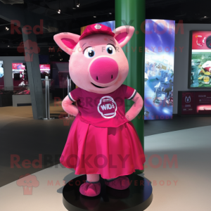 Magenta Pig mascotte...