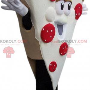 Crispy pizza mascot with tomatoes and cream - Redbrokoly.com