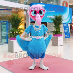 Sky Blue Flamingo mascotte...