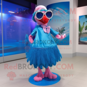 Sky Blue Flamingo mascotte...