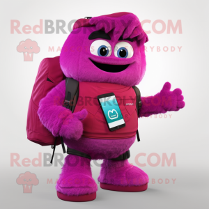 Magenta datamaskin maskot...