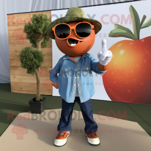 Rust Apple mascotte kostuum...