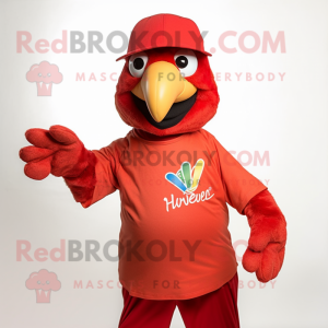 Red Parrot mascotte kostuum...