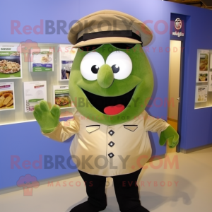 Olive Bagels mascot costume character dressed with a Poplin Shirt and Brooches