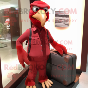 Red Vulture maskot kostym...