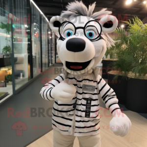 Witte Zebra mascotte...