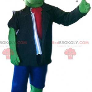 Mascot of the monstrous green Frankenstein and his brown blouse