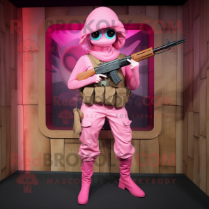 Pink Sniper maskot kostume...