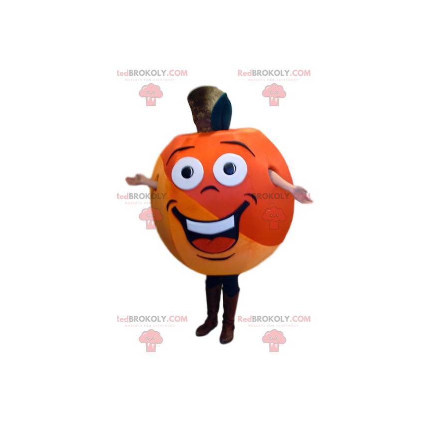 Beautiful apricot mascot very colorful and too happy -