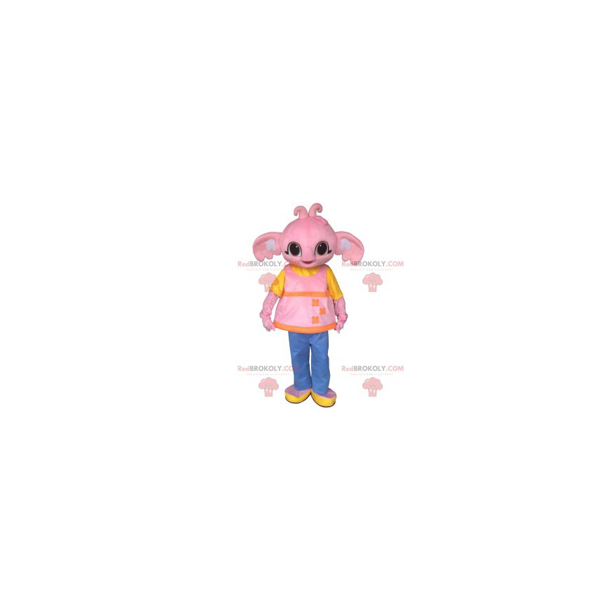 Simpatica mascotte elefante rosa e tunica rosa - Redbrokoly.com