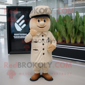 Beige Beet mascotte kostuum...