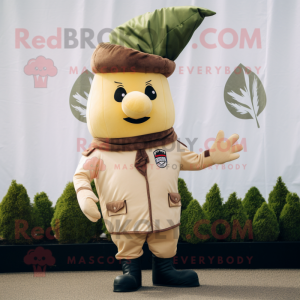 Beige Beet mascotte kostuum...