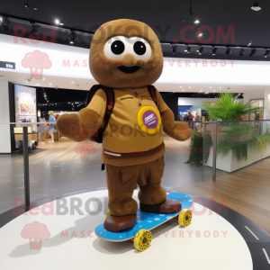 Brun skateboard maskot...