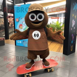 Brun skateboard maskot...