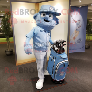 Sky Blue Golf Bag mascotte...